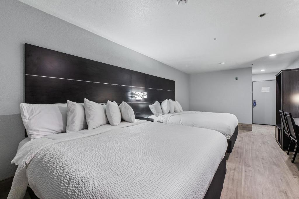 Comfortable Hotel Rooms San Antonio TX featuring a spacious non-smoking suite with two queen beds at Baymont by Wyndham San Antonio Downtown