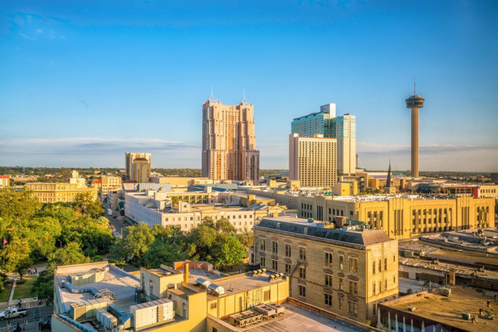 Things to Do in Downtown San Antonio featuring the scenic San Antonio skyline and city attractions