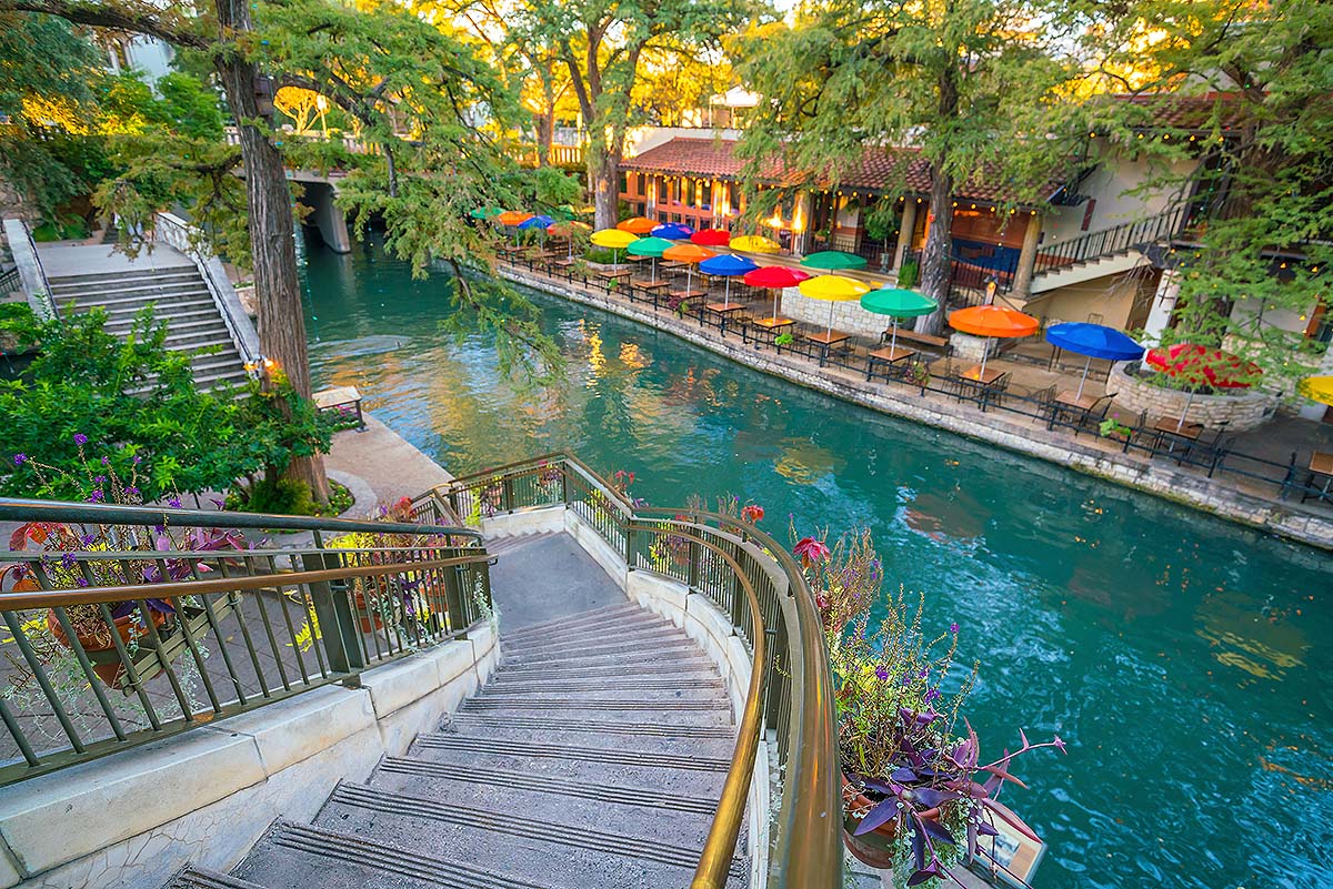 San Antonio River Walk attraction near Hotel Near Downtown San Antonio TX with scenic waterfront views